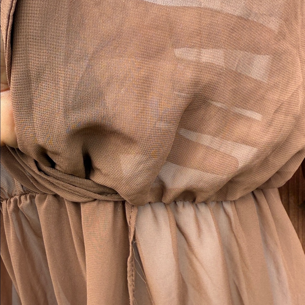 Brown Button-Front Midi Shirt Dress - Picture 6 of 8